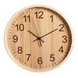 6478 - Relógio de Parede com base de madeira - 31,5x5cm